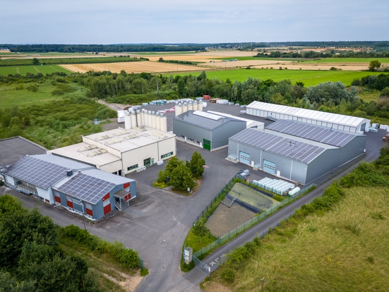 GftK Firmengelände in Rheinbach-Flerzheim, Luftaufnahme