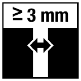 Largeur de joint ≥ 3 mm