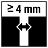 Largeur de joint ≥ 4 mm